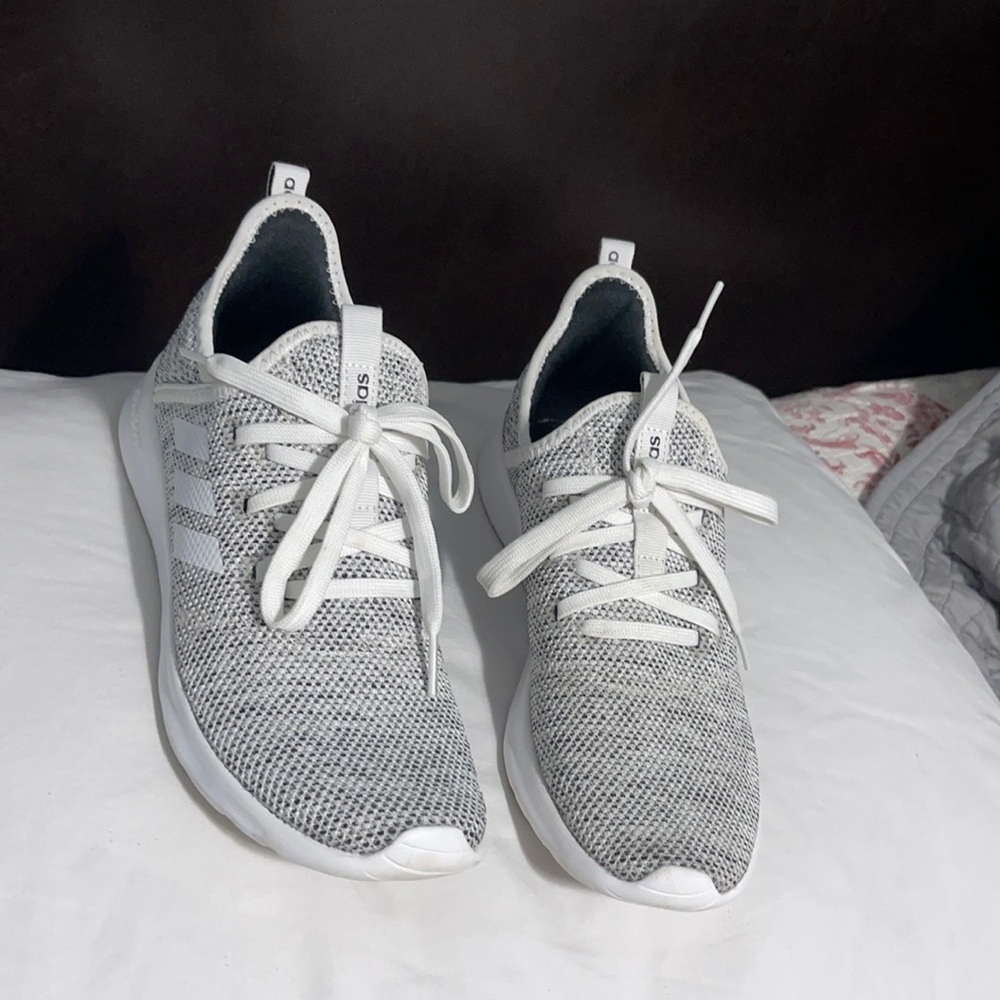 Adidas womens cloudfoam shoes -white and black